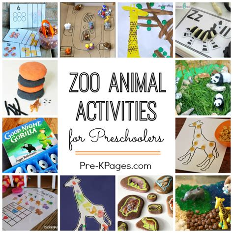 Zoo Activities For Preschoolers Pre K Pages