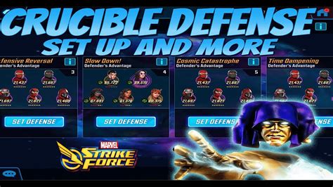 Crucible Defense Set Up And More Msf Marvel Strike Force Youtube