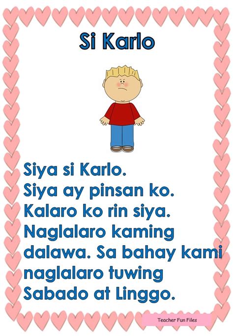 Tagalog Reading Materials For Grade 1 Pdf Teacher Fun Files Remedial