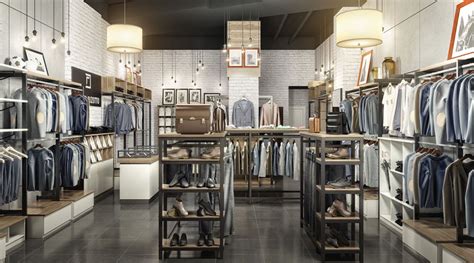 High Fashion Great Mens Apparel Stores Display Boutique Store Design