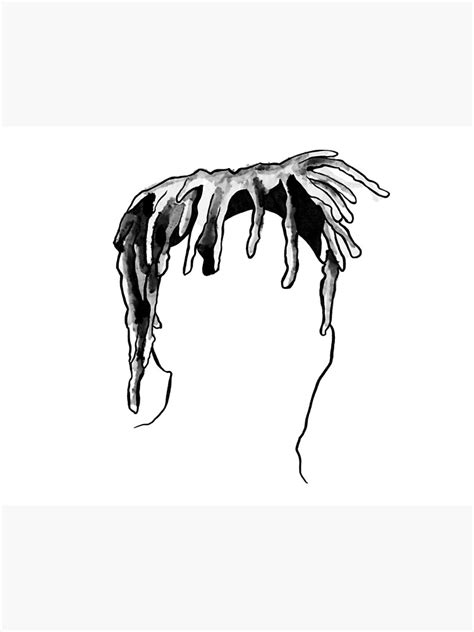 Juice Wrld Rapper Head Outline Silhouette With Hair Dreadlocks Metal