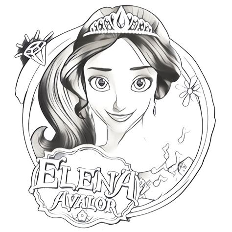 Gambar Coloring Pages Elena Avalor Drawing Brave Adventurous 16 Year