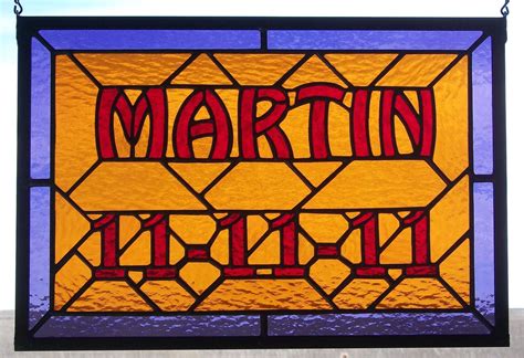 Custom Stained Glass Sign Using Your Name And Wedding Date Etsy
