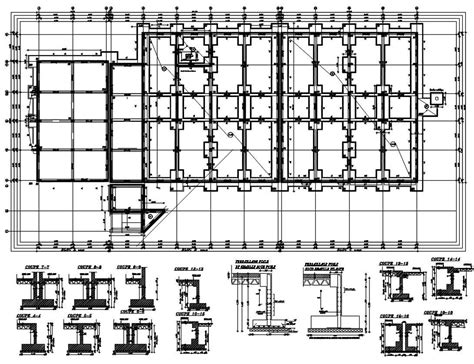 Reinforcement Concrete Foundation Cad Drawing Cadbull
