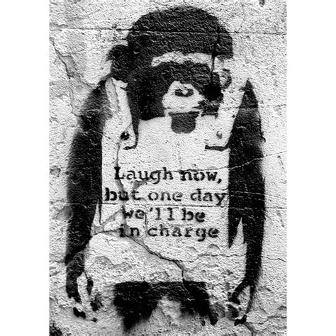 Subito a casa e in tutta sicurezza con ebay! Banksy Poster Affe Laugh now, but one day we'll be in ...