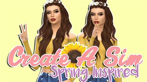 Create A Sim Spring Inspired Collab W Damarys Sims 4 Youtube