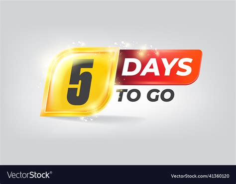 Five Days To Go Countdown Horizontal Banner Design