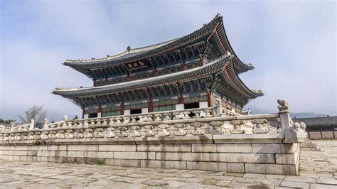 Exterior View Of A Buddhist Temple Seoul South Korea Stock Photo
