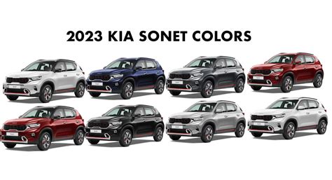 The All New 2023 Kia Sonet Suv Gt Line Is Offered In 8 Amazing Colors