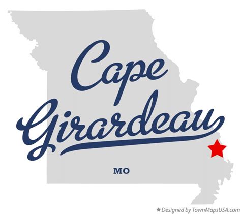 Map Of Cape Girardeau Mo Missouri