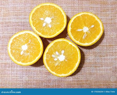 Orange Four Halves Stock Photo Image Of Juicy Beautiful 175536254