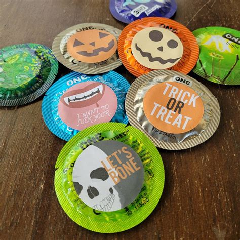 Custom Halloween Condoms Individual Colored Pumpkin Etsy