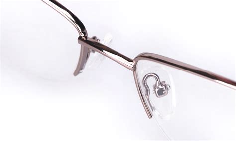 Poesia Stainless Steel Womens Semi Rimless Optical Glasses