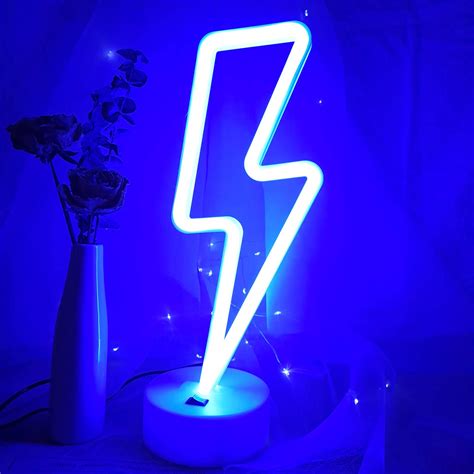 Buy Vifulin Lighting Led Lights Lightning Bolt Neon Light Blue Neon Light For Bedroom Lightning