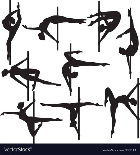 pole dancer silhouette royalty free vector image
