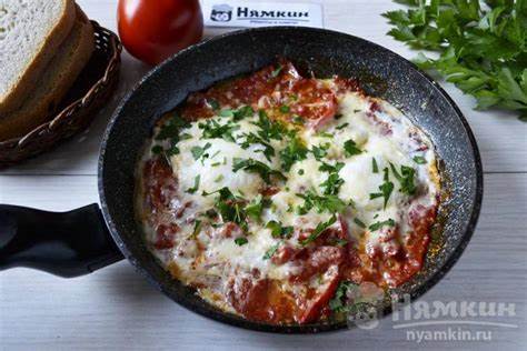 Жареные помидоры с яйцами и сыром на сковороде рецепт пошаговый с фото Картинка - Жареные помидоры с яйцами и сыром на сковороде рецепт пошаговый с фото