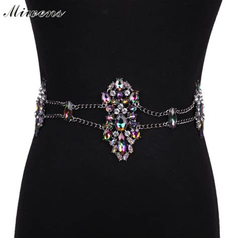 Miwens Fashion Trend Body Jewelry Women Crystal Party Beach Multilayer Waist Bellys Chain For