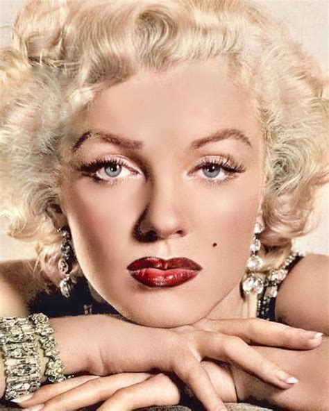 Marilyn Monroe Portrait Color Beleza Do Rosto Estilo Marilyn Monroe