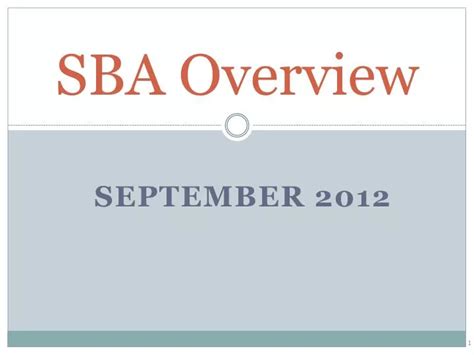 Ppt Sba Overview Powerpoint Presentation Free Download Id2706673