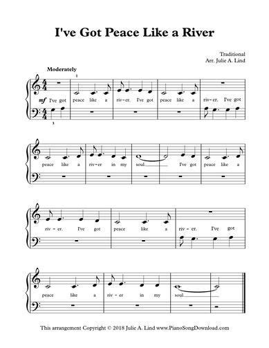 Easy Worship Song Beginner Simple Easy Sheet Music 43 I Ve Got Peace