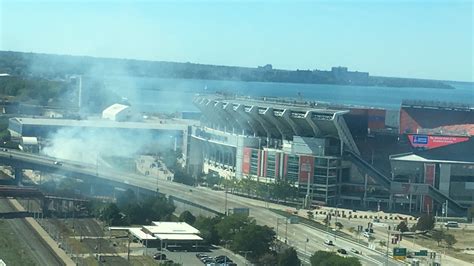 There Is Literally A Dumpster Fire Outside Of The Cleveland Browns