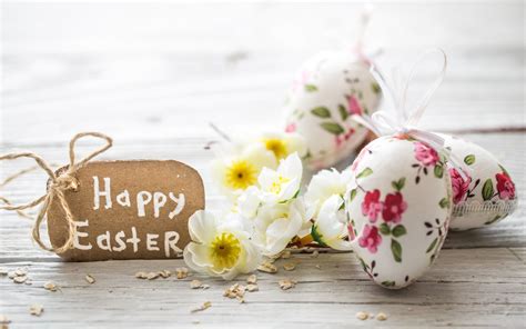 Download Wallpapers Happy Easter Eggs Flowers Spring Easter For