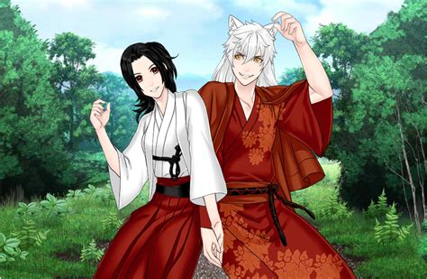 Inuyasha And His First Love Kikyo In Anime Style From Rinmaru Dress Up