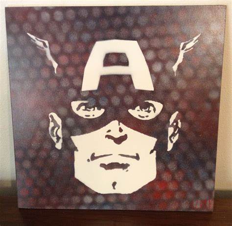 Captain America Stencil Portrait By Zik Avengers Spray By Thatszik