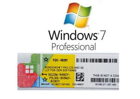 Genuine Microsoft Windows 7 License Key Multi Language Win 7 Pro