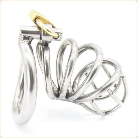 Bent Ring Stainless Steel Chastity Cage Wholesale Sex Toys For Resale