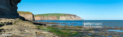 Boulby Cliffs From Staithes North Yorkshire England High Res Stock