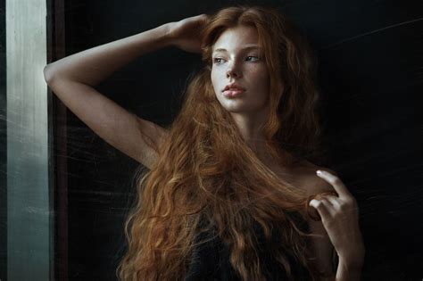 Dasha Daria Milky Womens Hairstyles Red Hair Long Curls
