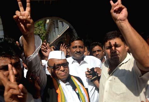 Gaikwad belongs to an ambedkarite buddhist family. 2019 Lok Sabha elections - Congress' Eknath Gaikwad files nomination