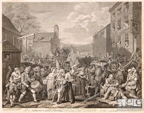 March To Finchley In The Year 1746 After Hogarth 1750 Stock Photo