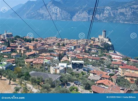 View From The Mountain Of Monte Baldo Italy Editorial Stock Image