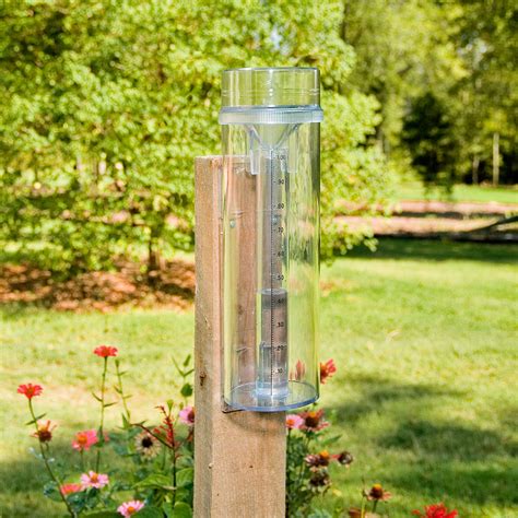 Plastic Water Rain Gauge Rainwater Rainfall Guage Garden Outdoor Rain