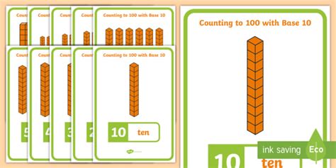 Counting In 10s With Base Ten Blocks Display Posters Counting With