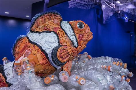Photos Shedd Debuts Giant Sea Life Sculptures Made From Ocean Trash