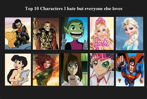 Top 10 Characters I Hate But Everyone Else Loves By
