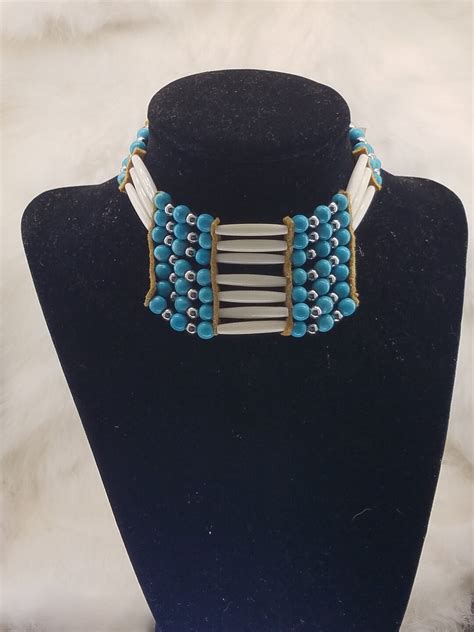 Native American Bone Choker Necklace Etsy