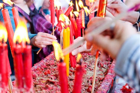Candle Chinese New Year Celebration Stock Image Image Of Chinatown