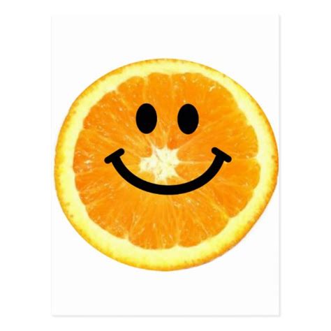 Smiley Orange Slice Postcard Zazzle