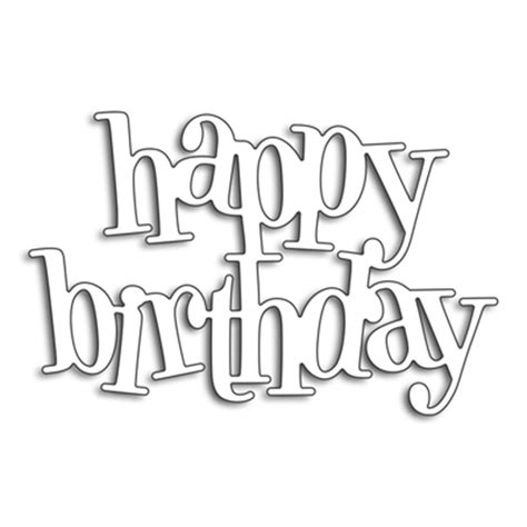 Printable Happy Birthday Stencil