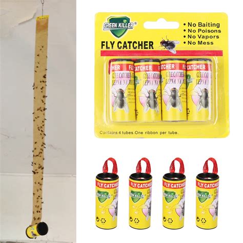 Useful 4 Rolls Fly Killer Insect Bug Fly Glue Pest Control Mouse Trap Paper Catcher Trap Ribbon
