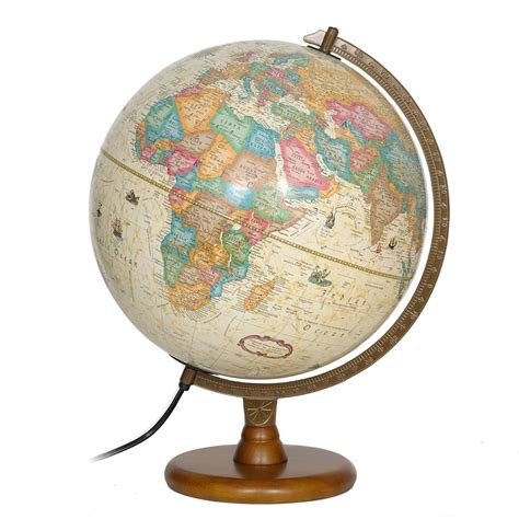 Buy The Hastings Antique Illuminated 30cm Globe By Replogle The Chart