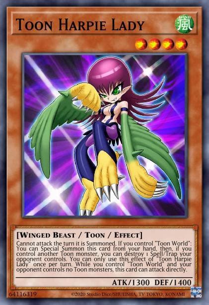 Toon Harpie Lady Yu Gi Oh Tcg Ygo Cards