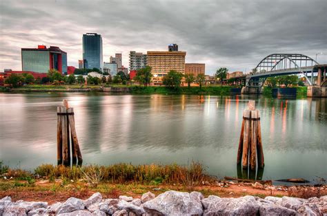 Downtown Little Rock Arkansas Skyline On The Water Photograph By