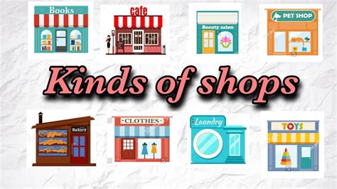 Kinds Of Shops In English Youtube