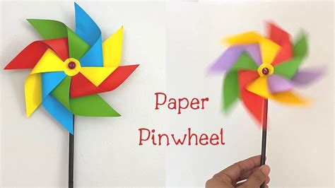 How To Make Easy Paper Pinwheel For Kids Nursery Craft Ideas Paper