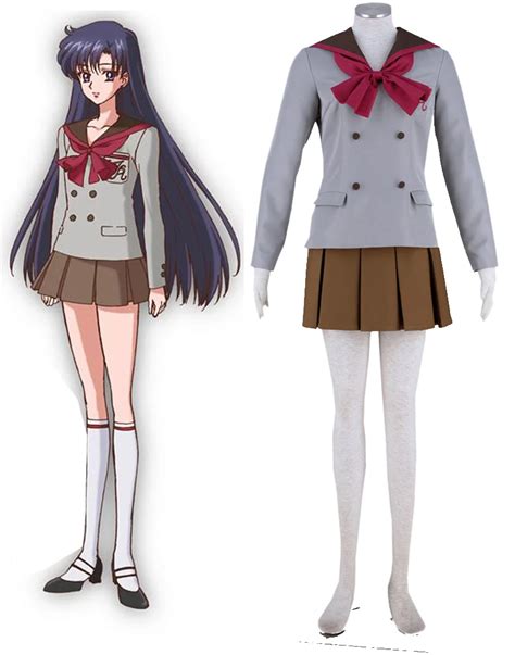 Sailor Moon Crystal Sailor Mars Hino Rei Winter School Uniform Cosplay